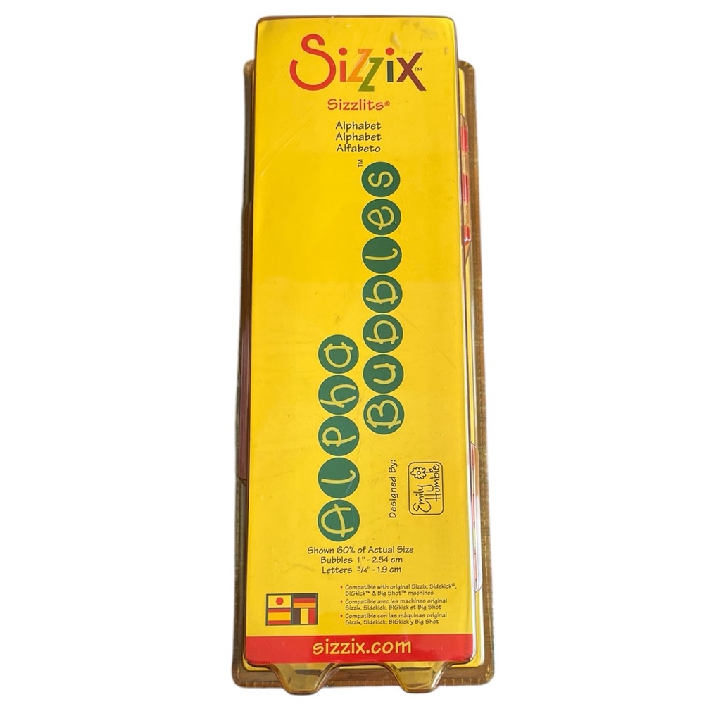 Sizzix Sizzlits • Alpha Bubbles Die Cut Alphabet Set
